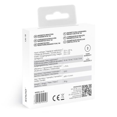 5. SAVIO INDUCTIVE CHARGER 15W 1M LA-11