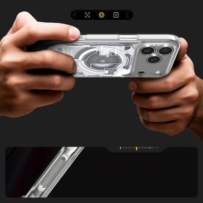 16. Spigen Ultra Hybrid MagSafe Zero One Case for iPhone 18 Pro / 17 Pro - White