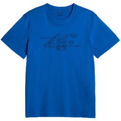 2. Men's 4F M3573 T-shirt, blue, 4FWAW26TTSHM3573 33S