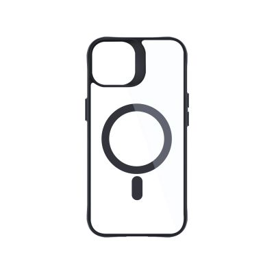 9. 3mk Satin Armor MagCase with MagSafe for iPhone 13 / 14 - Transparent with Black Frame