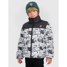Boy's down jacket with synthetic filling 4F 4FJRAW25TDJAM0749-10A