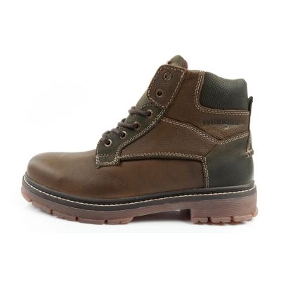 2. Wrangler Allan Mid men's boots Chelsea boots elegant leather green brown