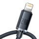 2. Baseus Crystal Shine Series cable USB cable for fast charging and data transfer USB Type A - Lightning 2.4A 1.2m black (CAJY000001)