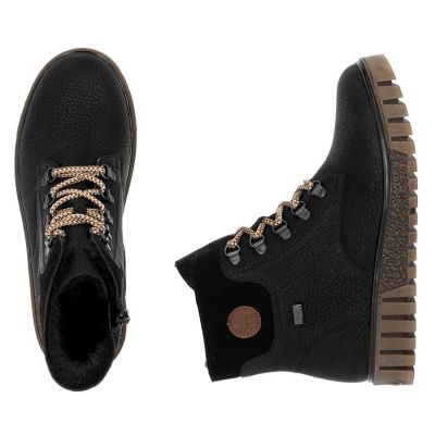 14. Waterproof black women's hiking ankle boots Rieker Y3433-00