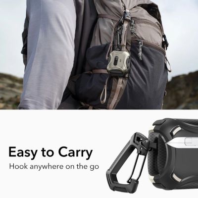 3. ESR Cyber ​​FlickLock MagSafe case for AirPods Pro 3 - silver