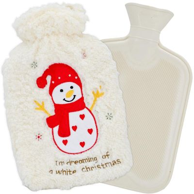 2. XMAS RUBBER HOT WATER BOTTLE 2L WHITE