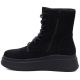 7. Women's suede ankle boots on a thick platform, black M.Daszyński SA257-1
