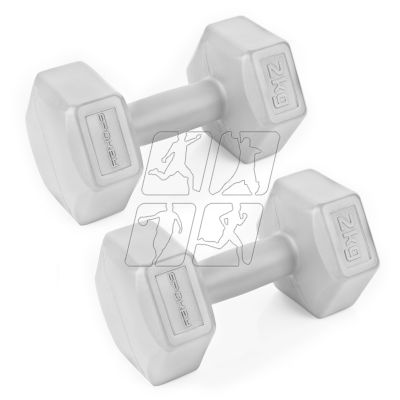 5. Set of Spokey Monster hexagonal dumbbells 2x 2 kg 929112