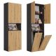 BATHROOM PILLAR NEL ANT/ART 2 BASKETS SHORT DOOR SET