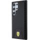2. Ferrari Carbon Stitched Bottom case for Samsung Galaxy S24 Ultra - black