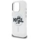 6. Karl Lagerfeld IML Glitter Karl & Choupette Sketch Logo MagSafe Case for iPhone 16 Pro Max - Clear