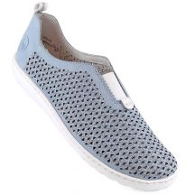 Comfortable openwork shoes Rieker W RKR653 blue