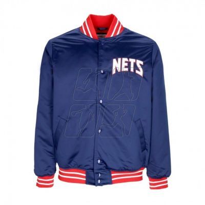 Mitchell &amp; Ness NBA Heavyweight Satin Jacket New Jersey Nets OJBF3413-NJNYYPPPNAVY