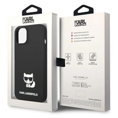 8. Karl Lagerfeld KLHCP14MSLCTBK iPhone 14 Plus 6.7 "hardcase black / black Silicone Choupette Body