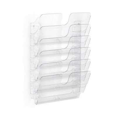 2. Durable FLEXIPLUS 6-Shelf Literature Shelf. Transparent