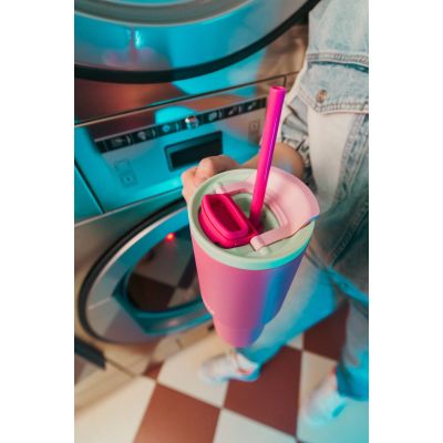 28. Kambukka Rio Tumbler 950ml Thermal Mug with Straw, Bubblegum Mint
