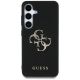 3. Guess Grained Big 4G Logo Small Classic Logo case for Samsung Galaxy S25 Plus black