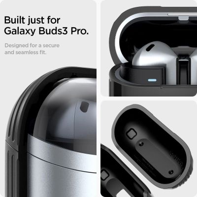 15. Spigen Rugged Armor Samsung Galaxy Buds 3 / 3 Pro Case - Black