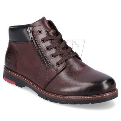 6. Comfortable leather boots insulated with wool Rieker M RKR625 brown