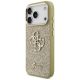 2. Guess Fixed Glitter Big 4G Metal Frame case for iPhone 17 Pro - gold