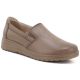 2. Women's leather slip-on wedge shoes, beige, Potocki JE19505