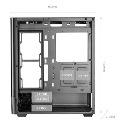 7. TACENS MARS MC-LCDPRO 7.2" IPS LCD ATX - housing