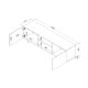 4. TV cabinet 2D1P ALMA 180x41.5xH55 cashmere
