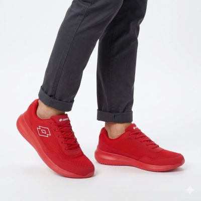 5. Lotto CONNECT lightweight mesh red sneakers