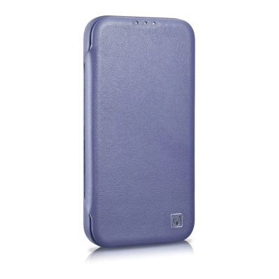 5. iCarer CE Premium Leather Folio Case iPhone 14 Pro Magnetic Flip Leather Folio Case MagSafe Light Purple (WMI14220714-LP)