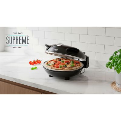 9. TEESA SUPREME pizza oven, 1200W, 32cm, viewing window, removable stone