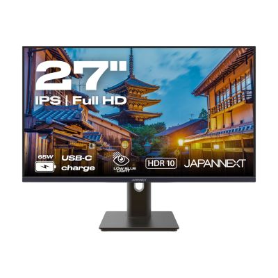 JAPANNEXT JN-IPS27FHDR-C65W-HSP 68.6 cm (27") 1920 x 1080 px Full HD LED Computer Monitor Black