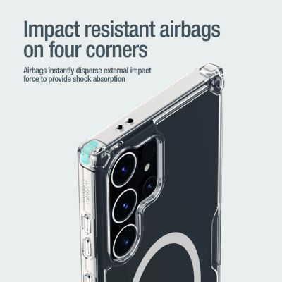 14. Nillkin Nature Pro armored case with a magnetic ring for Samsung Galaxy S24 Ultra - white