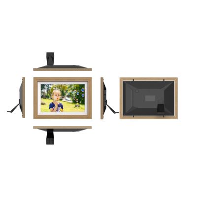 14. Wozinsky WRC-32 10.1" Digital Photo Frame with Frameo 32GB App - Light Brown
