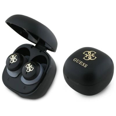 Guess Bluetooth headphones GUTWSJ144ESK TWS + docking station black/black Iridescent 4G Printed Logo