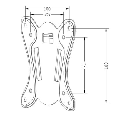 MACLEAN TV MOUNT, MAX VESA 100X100, 13-27", 25KG MC-715A