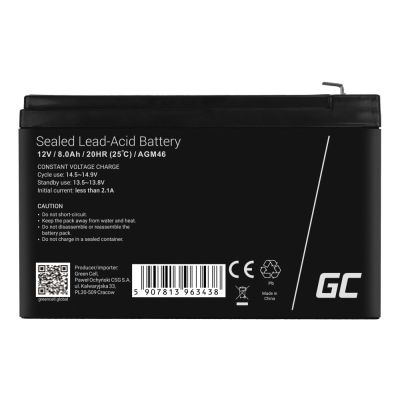 4. GREEN CELL GEL BATTERY AGM46 12V 8AH