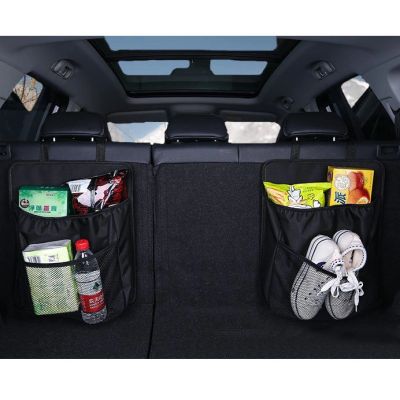 4. Car organizer for the rear seat backrest for the trunk black