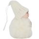 9. DECORATIVE DOLL WITH A HEART 8 CM IN A HAT AND FUR WHITE