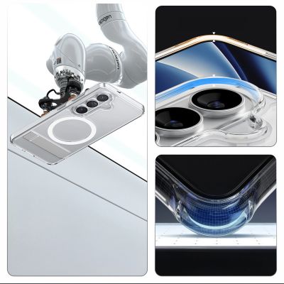 15. Spigen Ultra Hybrid S Mag MagSafe Case for Samsung Galaxy S26 - Clear and White