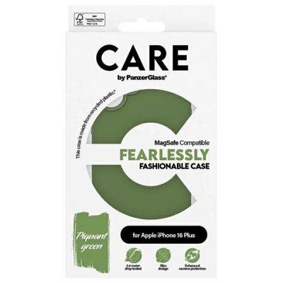 4. CARE by PanzerGlass Fashion Case iPhone 16 Plus 6.7" green/green MagSafe 1387