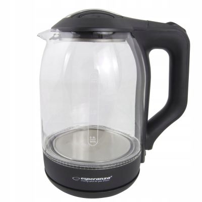 2. Esperanza YUKON EKK025K electric kettle (1500W 1.7l; transparent)