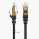 5. Orico PUG-C7 CAT7 10Gbps RJ45 Ethernet Network Cable Internet LAN Round 1m - Black