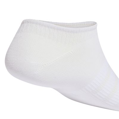 4. Adidas Thin&Light Sportswear No Show Socks 3 Pairs White JZ0534
