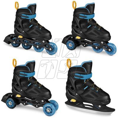 4. Spokey Quattro 4IN1 inline skates SPK-943432 size 30-33 BK/DBL