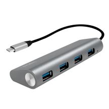 LogiLink UA0309 USB 3.2 Gen 1 (3.1 Gen 1) Type-C Hubs and Concentrators 5000 Mbit/s Gray
