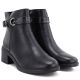 5. Women's leather ankle boots with insulated sole, black Sergio Leone BT-25-S