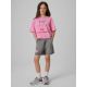 4. Girls' boxy T-shirt with print 4F 4FJRAW26TTSHF4239-56S