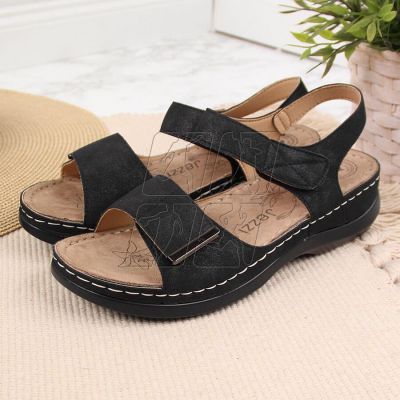 5. Black eVento W EVE223D wedge sandals