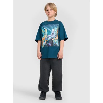 4. Boy's oversize printed T-shirt 4F 4FJRAW25TTSHM3061-46S