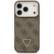 3. Guess 4G PU Triangle Logo & Stand Camera Magsafe Case for iPhone 17 Pro - Brown